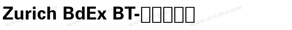 Zurich BdEx BT字体转换
